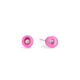 Pink cup mini stud earrings